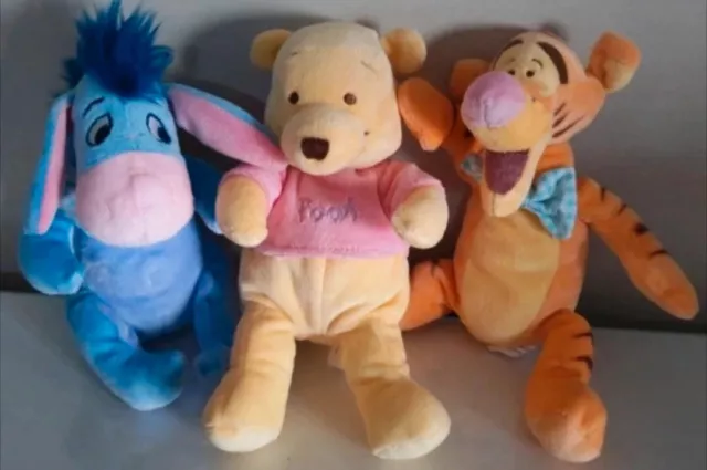 Small Disney Soft Toys Winnie Eeyore Tigger 6"