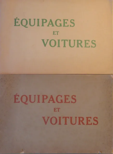 Equipages Et Voitures. Lot De Deux Albums. Illustrations. Dumoulin 1935