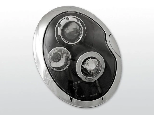 Phares Avant Pour BMW Mini Cooper 2001-2006 - Jeu Gauche+droite - Chromé - Compatible RHT - Éclairage H1 - Installation Plug-and-play - Garantie 1 An