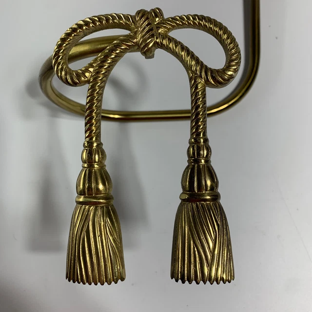 Brass Italian Rope Curtain Tieback Vintage ￼ 3