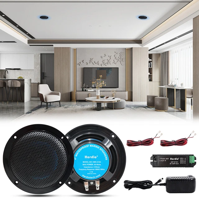 STUDIOFINIX 4-Zoll Marine Bluetooth Lautsprecher - Wasserdicht IP66 Für Bad & Outdoor