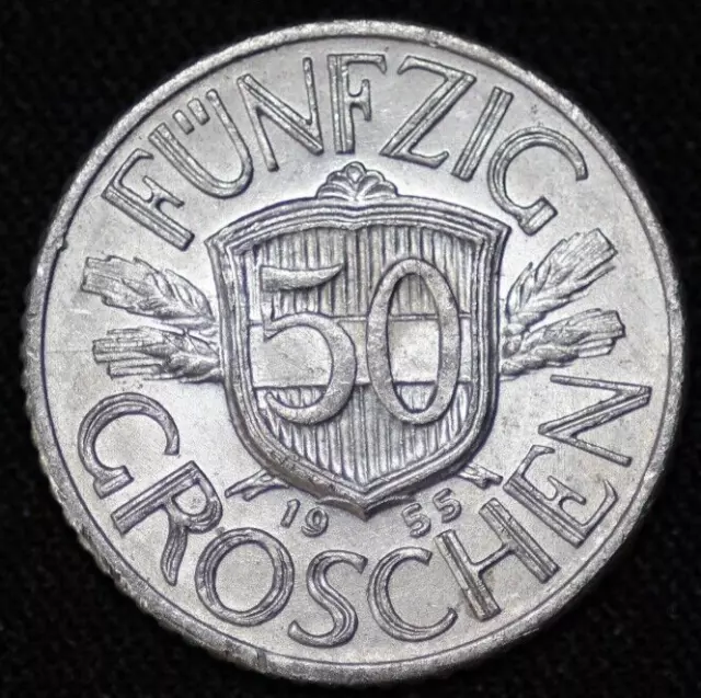 AUSTRIA ~ 1955 ~ 50 Groschen ~ ( 1 COIN ONLY ) World Coin ☘️ W-#182 ☘️