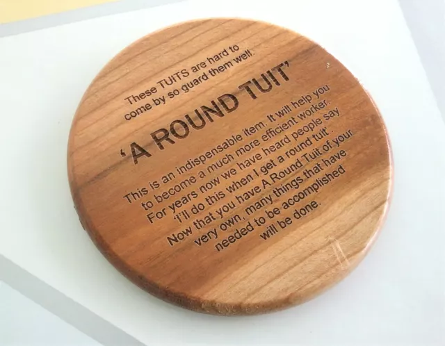 Imperfect A Round Tuit Wooden Coaster For Her Him DIY Funny Gift Idea Wood xmas 3