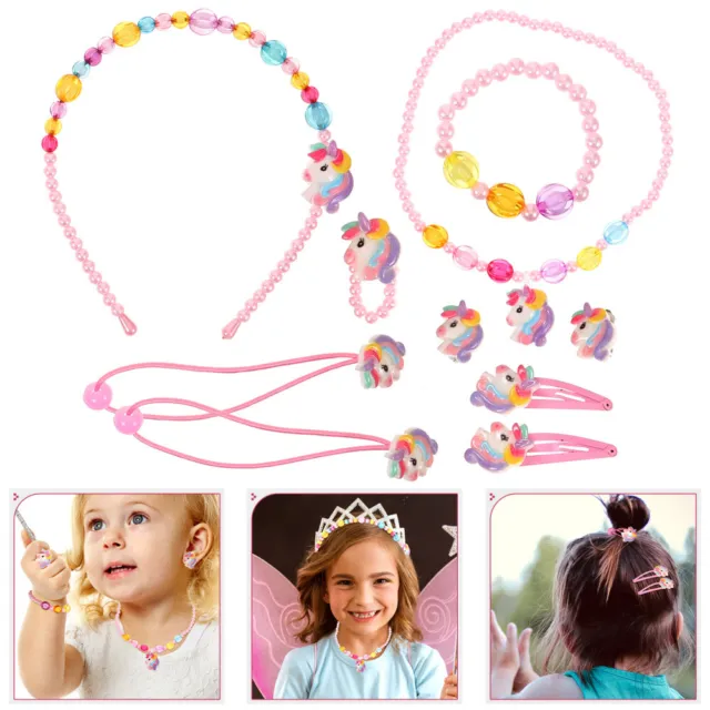 1 Satz Perlen Perlenhalskette Halskette für Kinder Schmuckset für Kinder