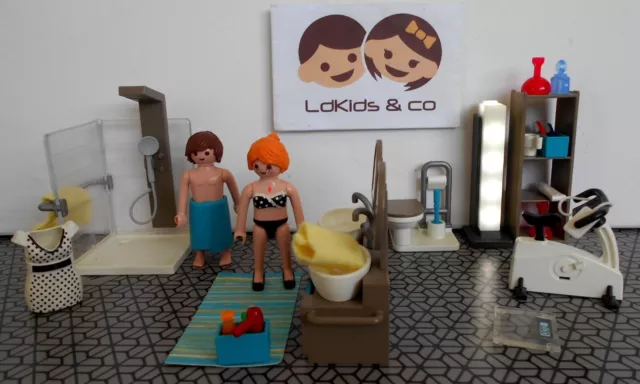 Playmobil Dollhouse 5330 pas cher, Salle de bains avec baignoire et  pare-douche