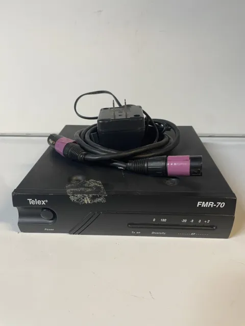 Telex FMR 70 Wireless Receiver With Power Adaptor And Cable. Used.