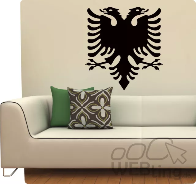 STICKER MURAL AIGLE albanais drapeau autocollant mural autocollant sticker  Albanie EUR 17,99 - PicClick FR