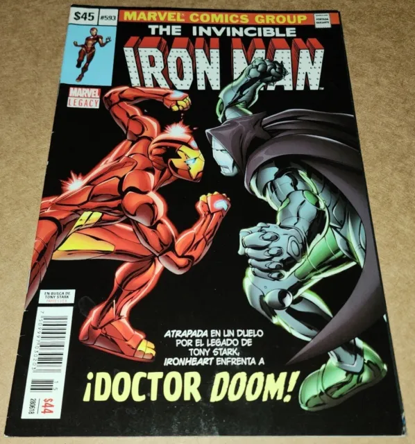 Rare 1 invincible Iron Man 593 NM MX 2nd Print Foreign Variant 150 Homage Doom