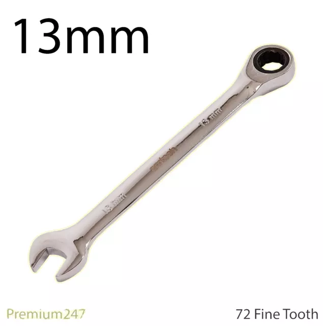 13mm Fine Tooth Combination Ratchet Spanner Ratcheting Ring Head Metric Tool