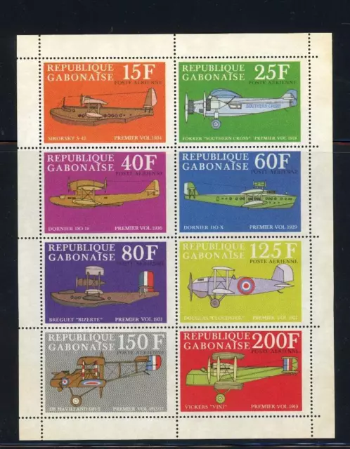 Gabon 1970 Mi 378-85A Death Dornier  Aircraft Air MNH