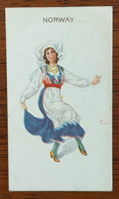 1915 Cigarette Card Wills Scissors Dancing Girls - #18 Of 28 Subjects - Norway