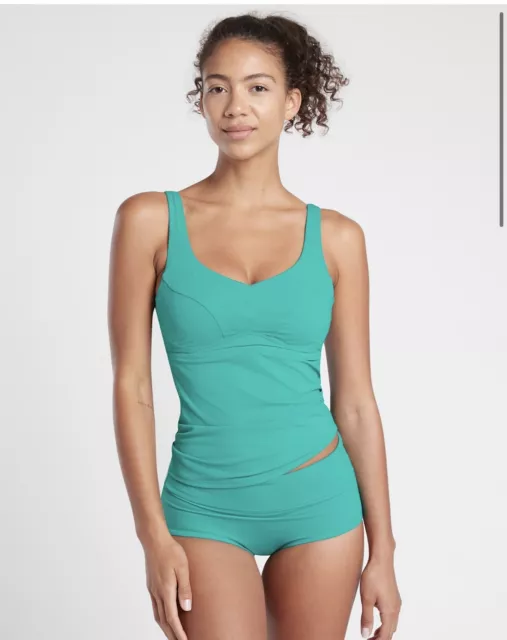 NWT Athleta D-DD Conscious Crop Bikini Top, Aruba Teal, Beach