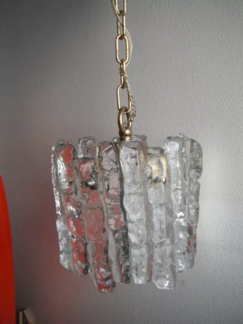 suspension 20 cm KALMAR FRANKEN vintage ICEGLASS années 60/70
