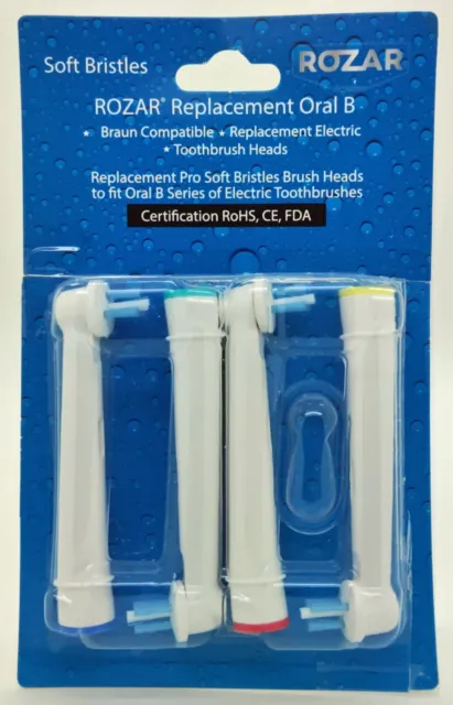 Rozar Braun UK Oral-B IP17-4 Interspace Tip Toothbrush Soft Heads 4 Interdental