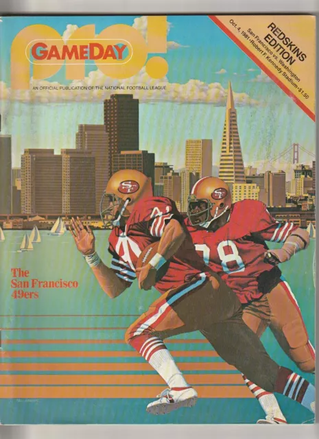 October 4, 1981 Redskins vs 49ers Pro! Game Day Football Program---Very Good