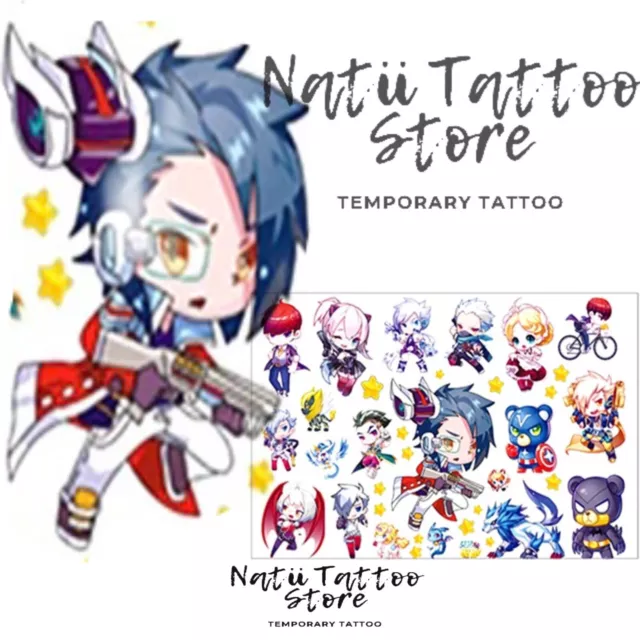 Anime Hero Tattoo stickers Children Kids Birthday Party Bags