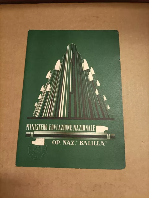 Pagella - Op. Naz. Balilla - Ministero Educazione Nazionale 1931 1932