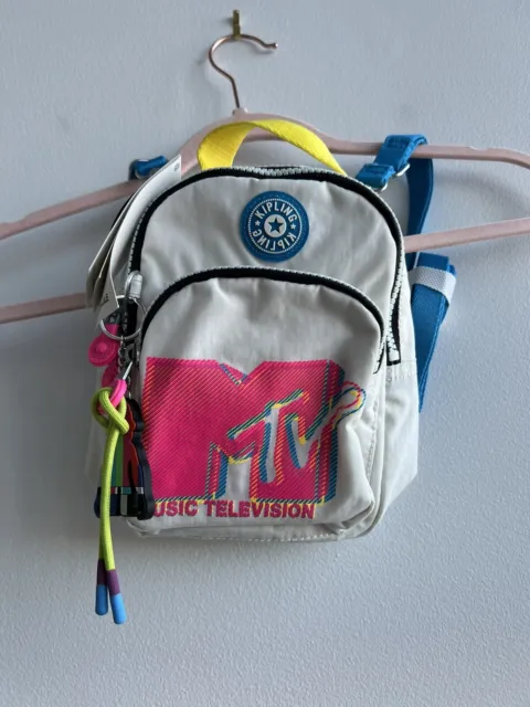 Kipling Alber MTV 3-in-1 Convertible Mini Bag Backpack KI1093 Grey, NWT