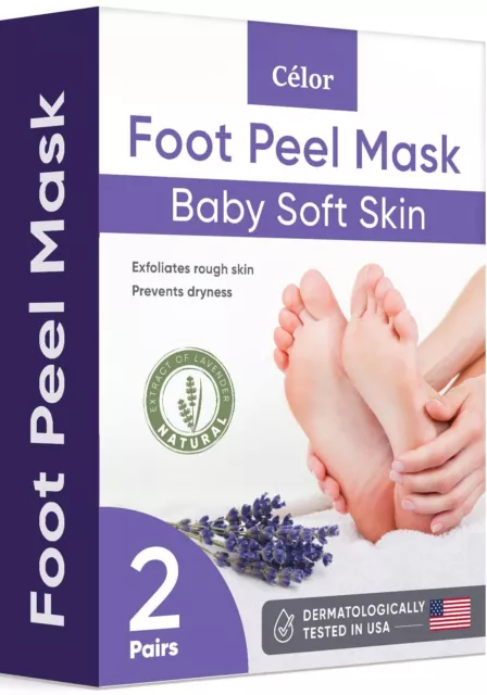 CÉLOR Foot Peel Mask. Genuine CÉLOR Brand not a cheap knockoff. BABY SOFT 2 PAIR