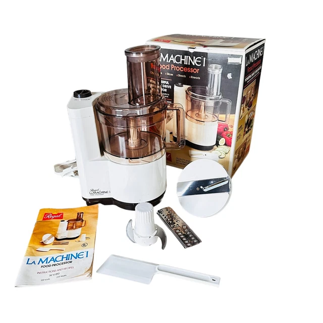 VINTAGE REGAL V813 La Machine 1 Food Processor with Box and Accessories