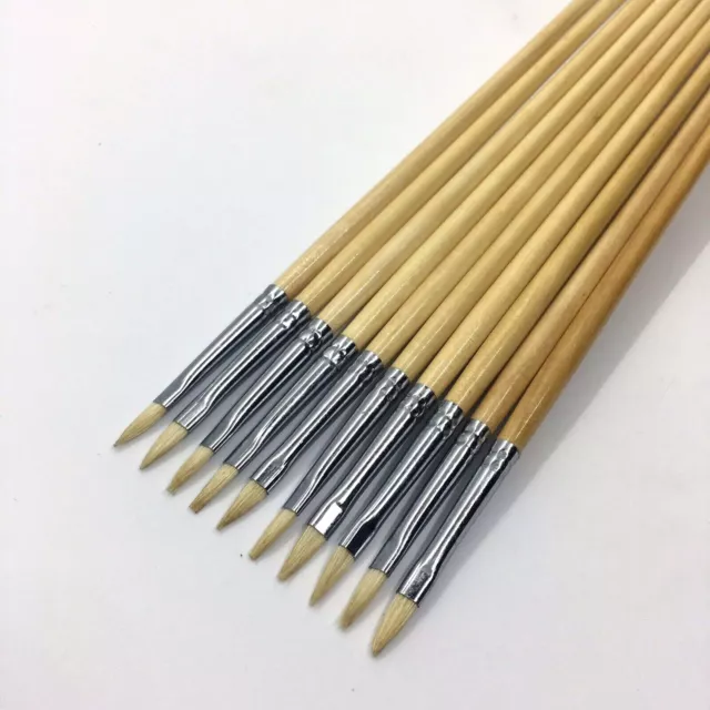 Filbert Artist Paint Brushes Set 100Pc #1 Pure Hog Bristle For Oil Acrylic Paint