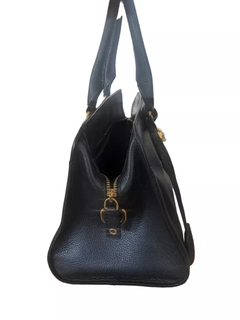 ALEXANDER MCQUEEN Pebbled Calfskin Mini Skull Padlock Zip Around Tote Boudoir 2