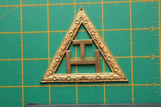 Antico Massonico Massoni Regalia Massonica Reale Arco Triple Tau Grembiule Badge