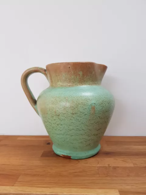 Vintage Dicker Ware Sussex Jug Mint Green Matt Glaze Pottery 13cm