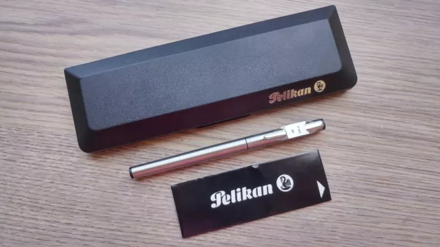 Vintage 1970's Pelikan Signum P505 Steel  EF Nib Fountain pen Boxed