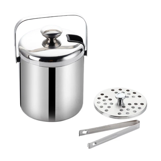 Achat Seau à glace Seatlle (hauteur 16 cm) avec couvercle et insert, acier inoxydable poli en gros