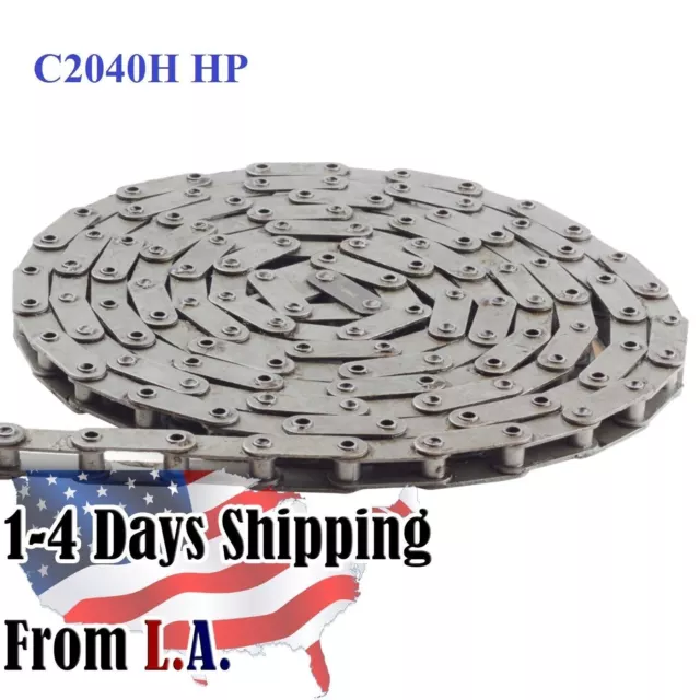 #C2040HHP Hollow Pin Conveyor Roller Chain 10 Feet with 1 Connecting Link