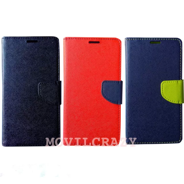 Funda Libro Book Fancy Custodia Para Samsung Galaxy J7 2017 J720 Azul Negro Rojo