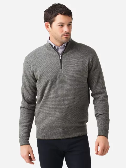 PETER MILLAR Crown Men’s Mill Wool-Cashmere Knit Quarter-Zip Sweater Size L NWT