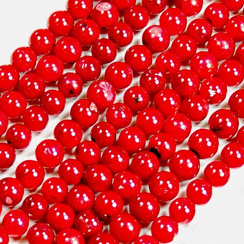 8 mm pierre précieuse corail de mer rouge espaceur rond perles lâches lisses 15 pouces livraison gratuite 2