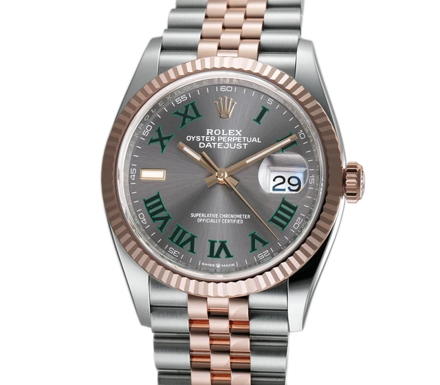 Rolex Steel & Everose Gold Wimbledon Dial Jubilee Watch Datejust - 126231 Rolex Steel & Everose Gold Wimbledon Dial Jubilee Watch Datejust - 126231