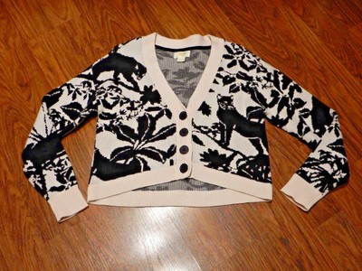 MAEVE PANTHER CARDIGAN oversized ivory 