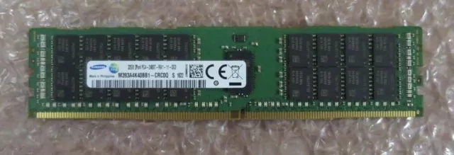 Samsung 32GB (1x32GB) M393A4K40BB1-CRC0Q DDR4-2400 REG ECC Server Memory Module