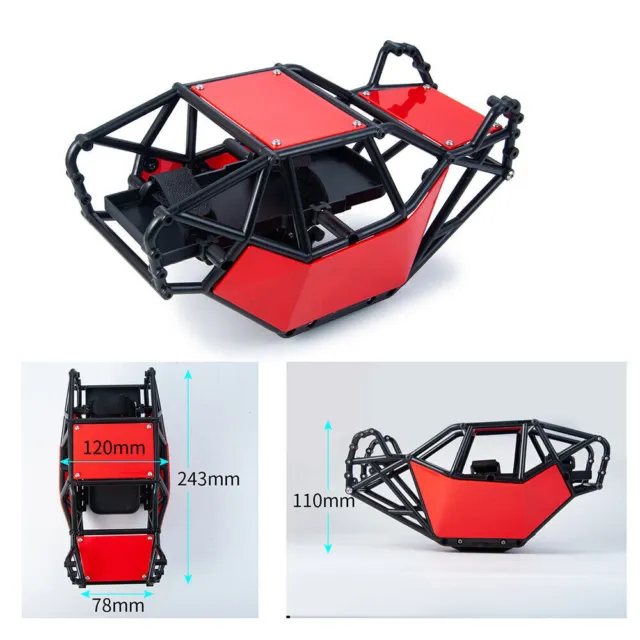 Für 1:10 RC Axial SCX10 II 90046 Nylon Kunststoff  Roll Cage Body Shell