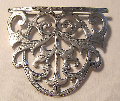 Vintage Sterling T&S (Turner & Simpson) Birmingham England Etched Thistle Pin