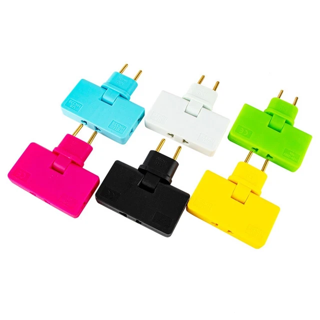 Safe and Convenient EU Plug with 3 AC Outlet Power Strip 180° Rotation Socket