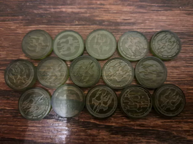 Warhammer Underworlds 15x Wound tokens green acrylic PROMOS