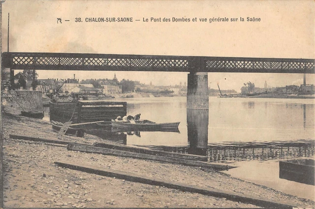 Cpa 71 Chalon Sur Saone Le Pont Des Dombes Et Vue Generale Sur La Saone