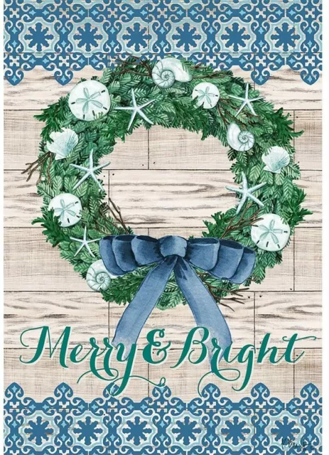 Custom Decor Merry and Bright - Standard Size, Decorative Double Sided,40" x 28"
