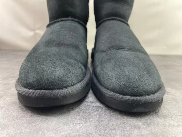Ugg Australia Classic Womens Shoes Black 7 M Suede Tall Sheepskin Snow Boots 3