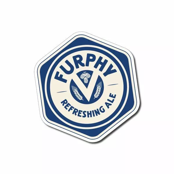 Furphy Ale Sticker / Decal - Beer Mancave Bar Man Cave VB Aussie Sign Ute Fridge