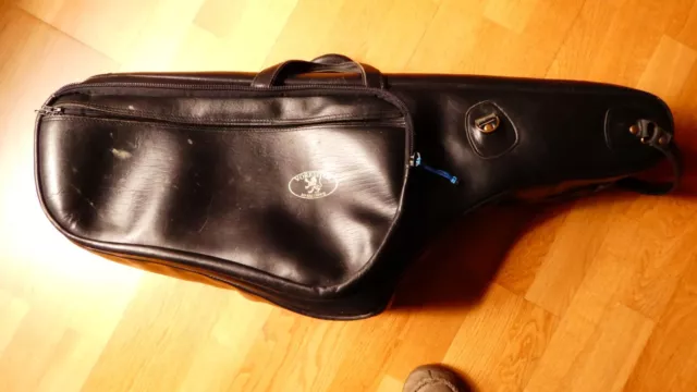 Gigbag für Tenorsaxophon aus echtem Leder, dicke Polsterung, frisch gereinigt