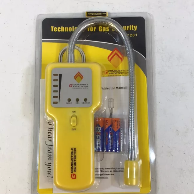 Techamor Y201 Yellow Portable Battery Operated Methane Combustible Gas Detector