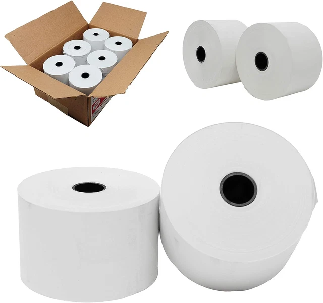 (12 Rolls) 2 5/16" X 400' Thermal Receipt Paper Rolls (ID-71MM - OD-84MM) Dress