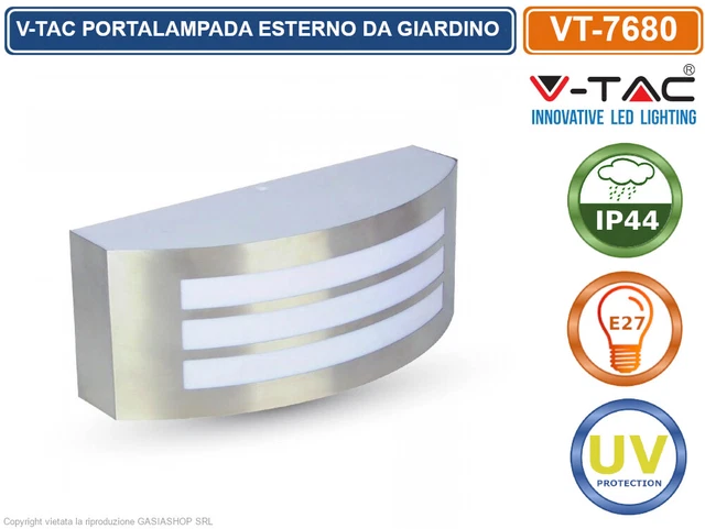 Portalampada Da Giardino Wall Light Da Muro V-Tac VT-731 - Foto 8