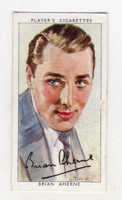 John Player Film Star Cigarette Card 1938. Brian Aherne